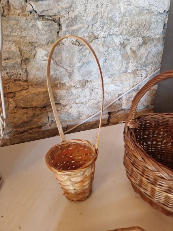 Panier en osier rond