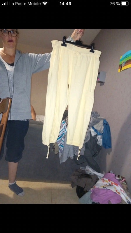 Pantacourt jaune xl