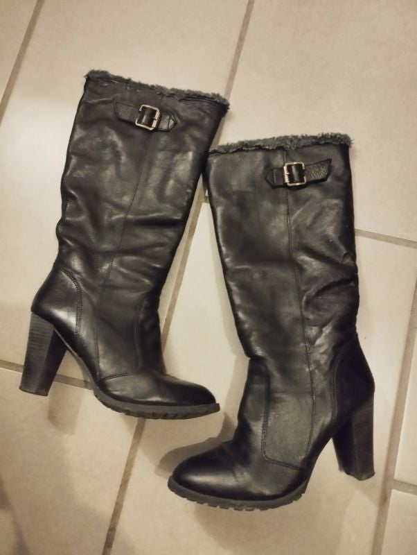 Bottes hautes chaudes fourrées