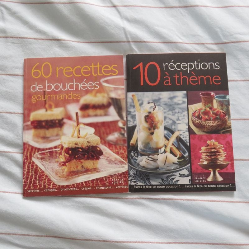 2 Livres "Bouchées gourmandes" & "Réceptions à thème"