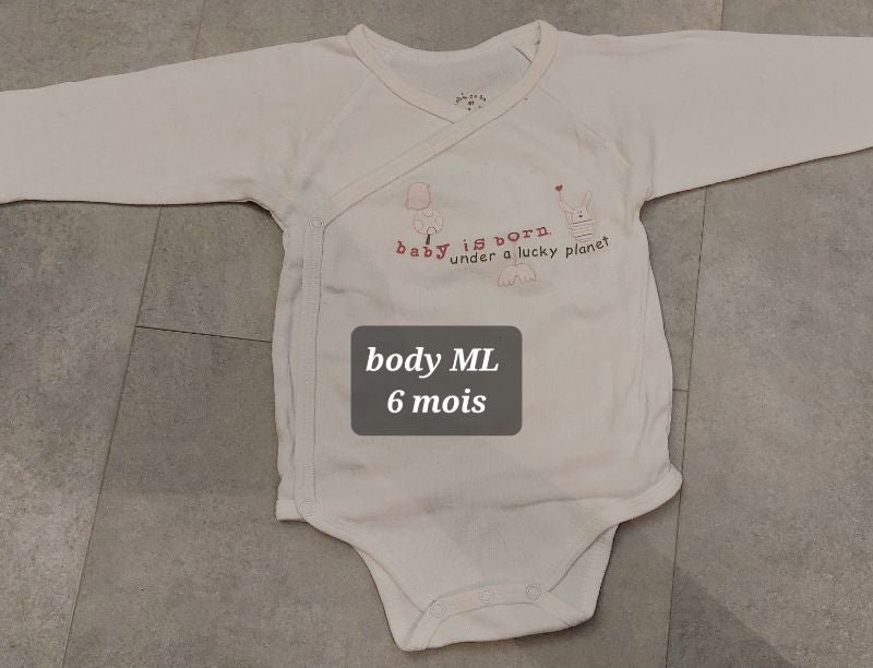 Body ML blanc 6 mois