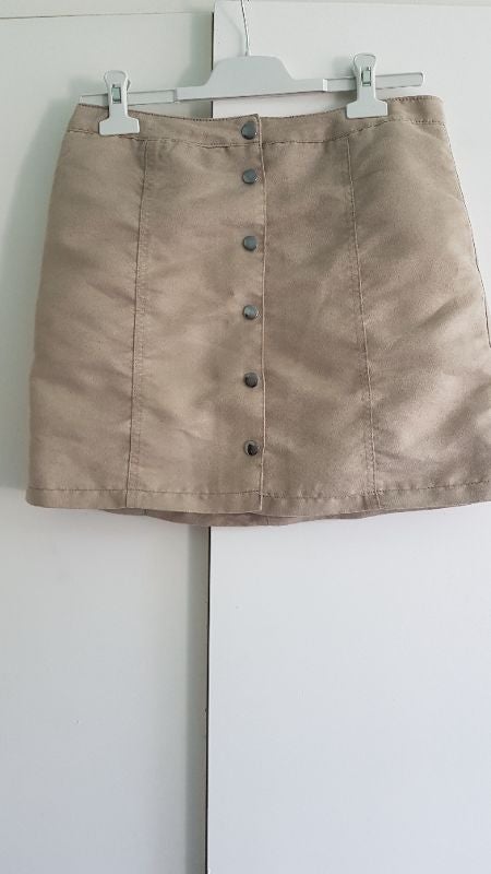 Jupe vero moda 38 beige type daim