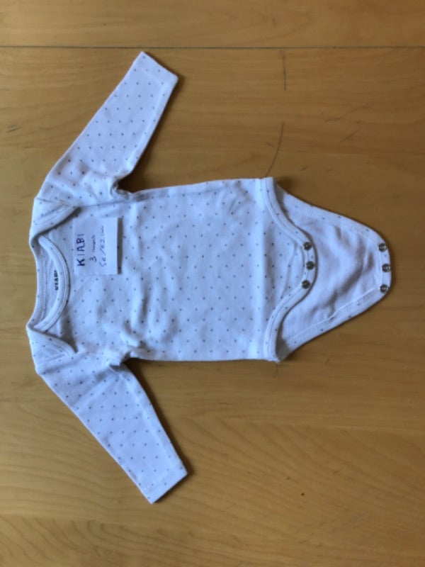 Body manches longues 3 mois 56/62 cm Kiabi