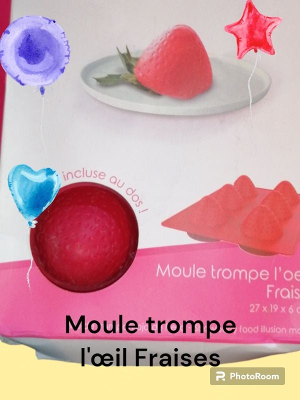Très beau moule trompe l'œil fraises  🍓 🍓   #dilo2103cuisine