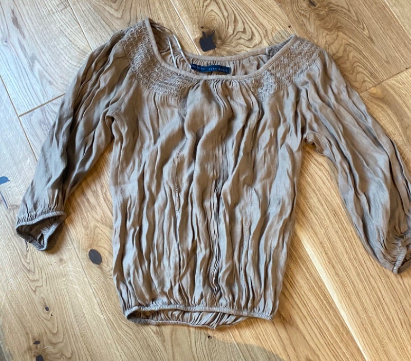 Blouse marron clair Zara taille S