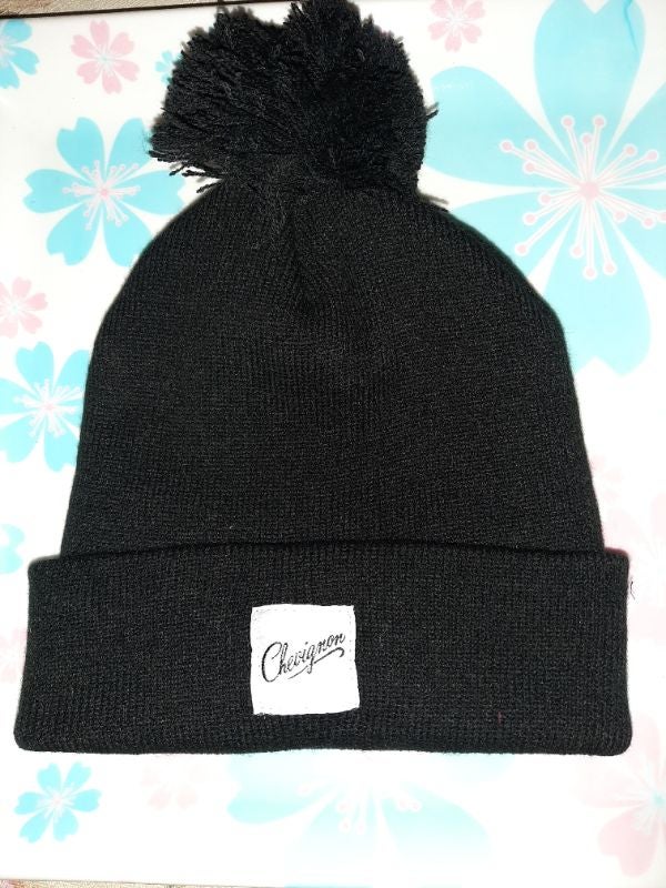 Bonnet à pompon noir Chevignon