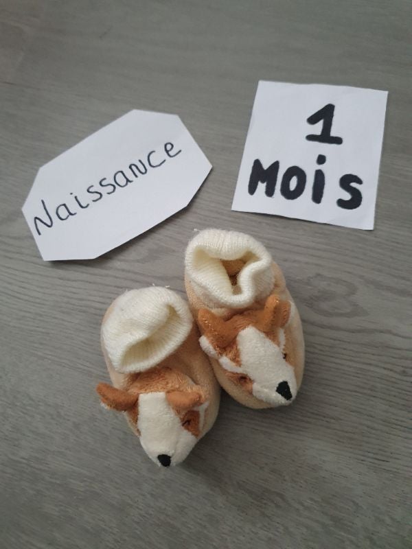 Chaussons naissance 1mois garçon