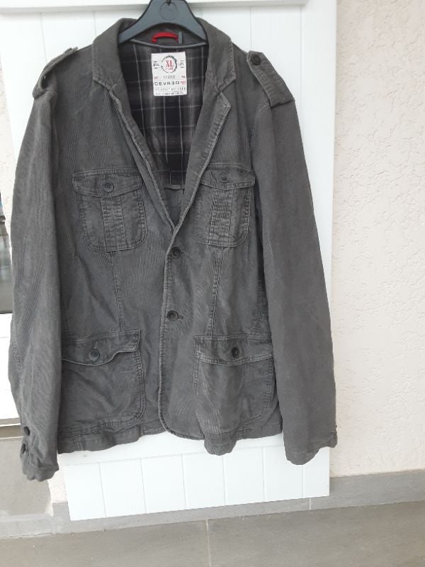 Veste en velours gris