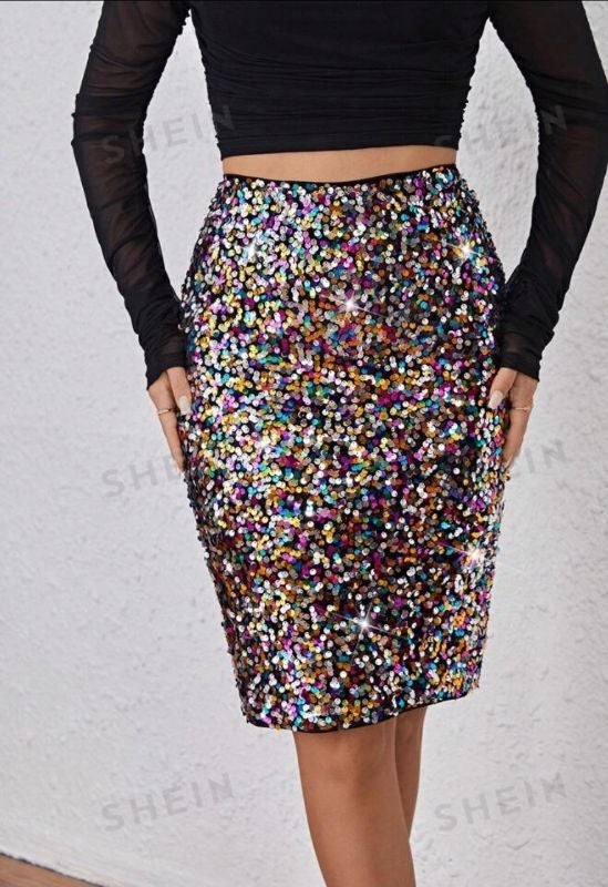 Magnifique jupe à sequins neuve avec étiquette