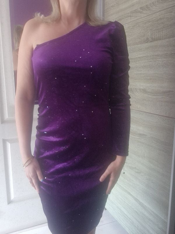 Magnifique robe velours taille 40 (violet) shein