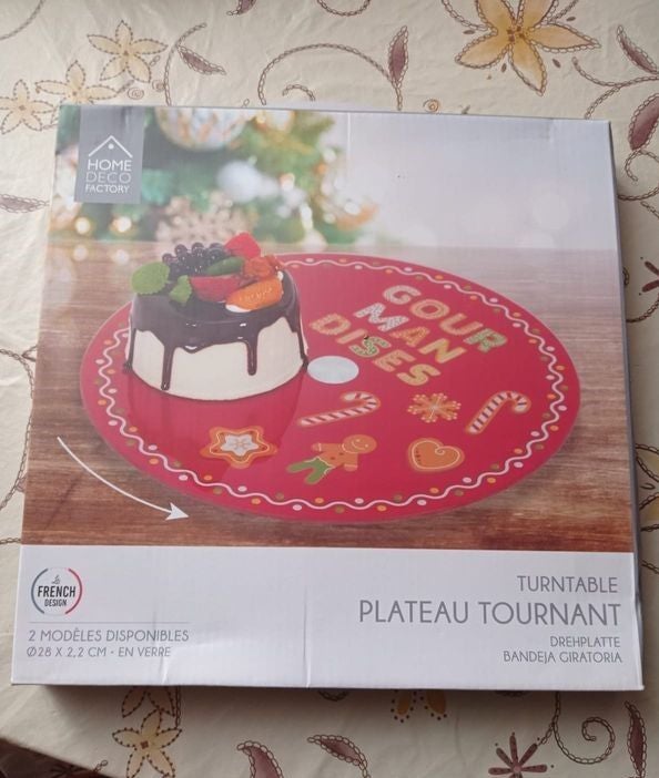 Plateau tournant en verre