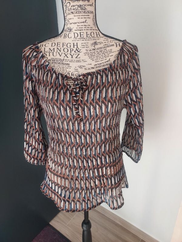 Blouse plissée, mielo moda, taille 4