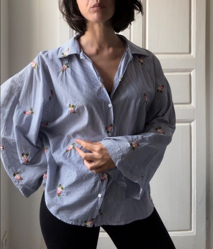 Chemise impérial bleue et blanche - impérial - Taille unique