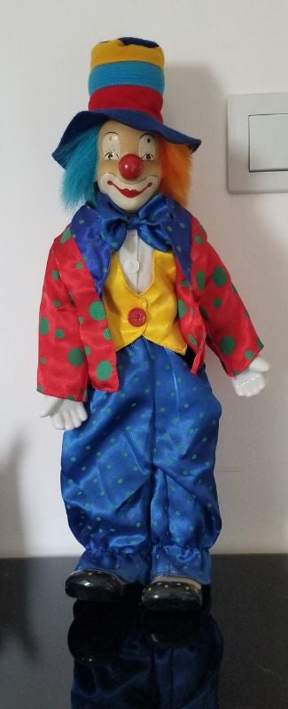 Grand Clown En Porcelaine