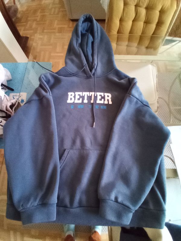 Sweat polaire Dazy avec capuche et poche ventrale motif Better