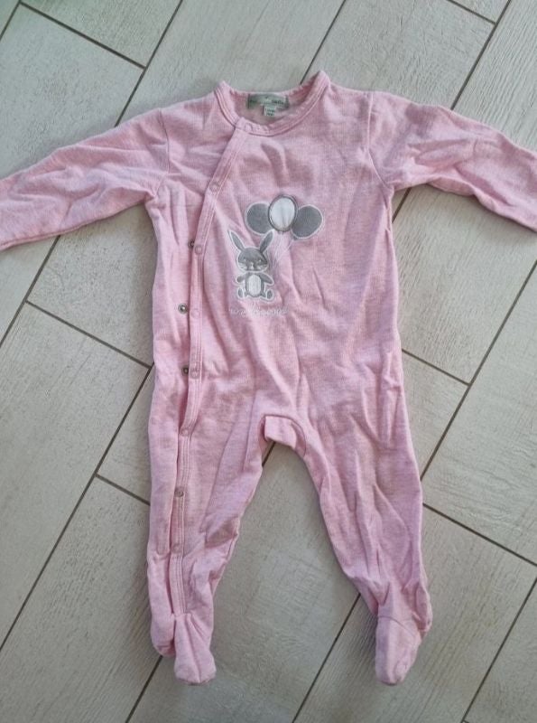 Pyjama coton rose 74 cm