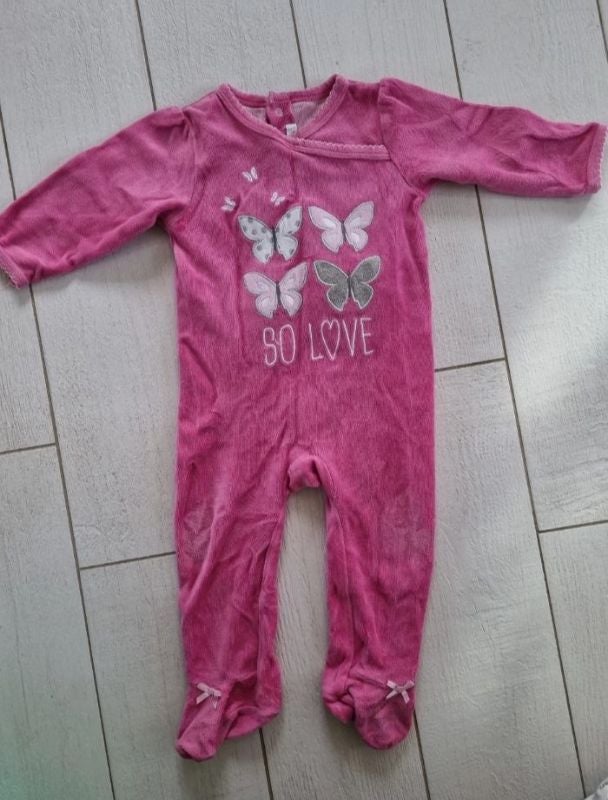 Pyjama velours 9 mois rose