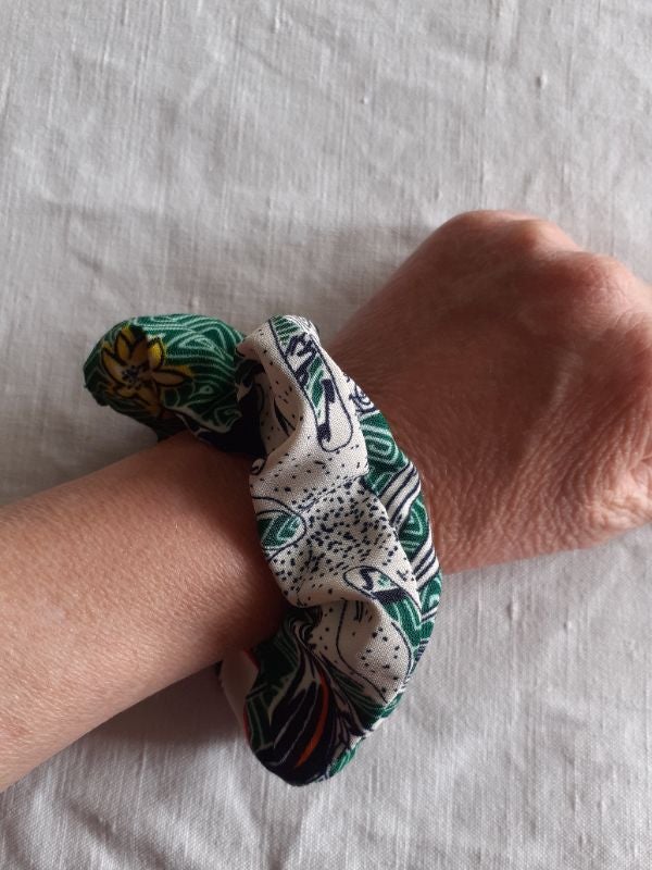 Chouchou en tissu recyclé-Fait Main