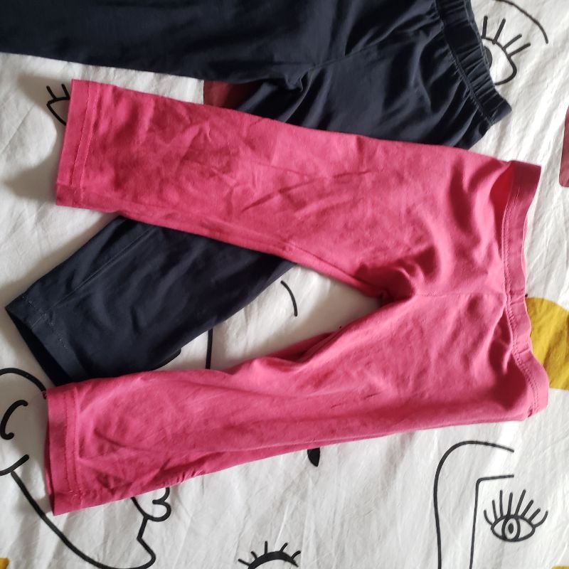 Lot de 2 leggings  courts taille 6 ans