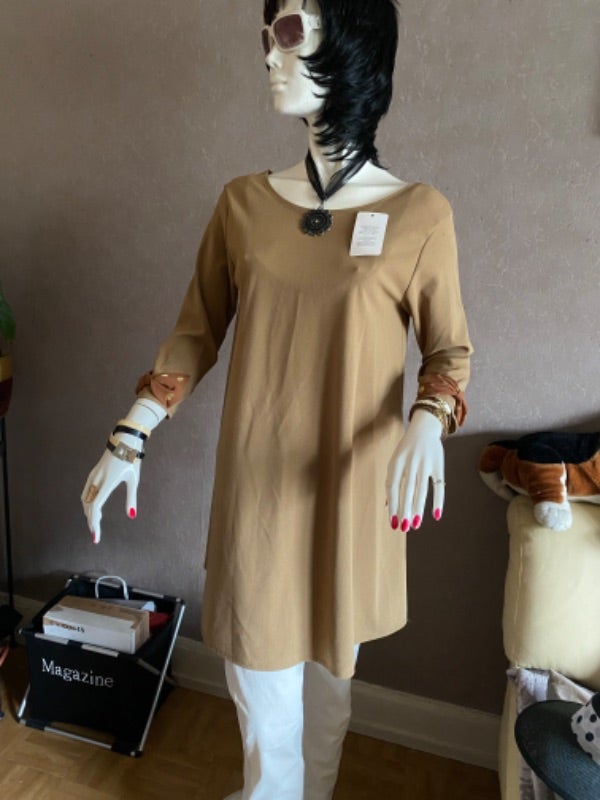 Robe fluide beige foncée T38