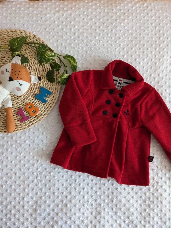 Veste polaire style marin rouge