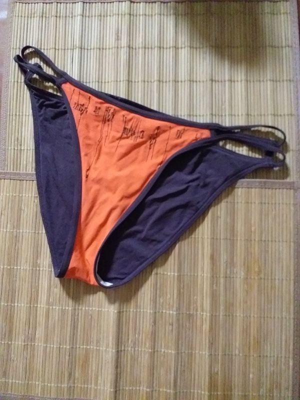 Maillot de bain marron & corail 38/M