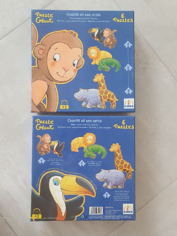 Puzzle géant 4 et 6 et 9 pièces Djeco