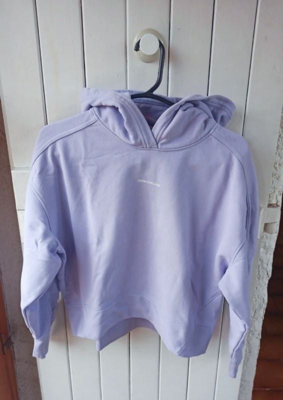 Sweat capuche mauve Calvin Klein jeans cs