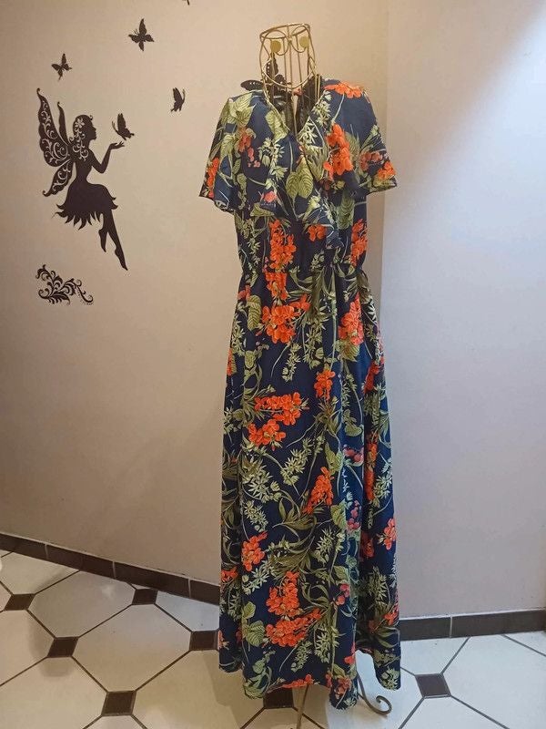 Robe longue fleurie
