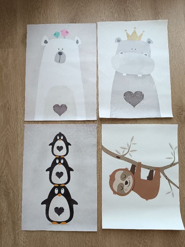 Affiche animaux en toile