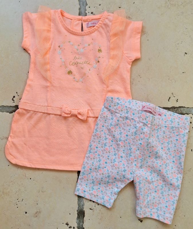 Ensemble robe & corsaire Gémo baby - 6 mois