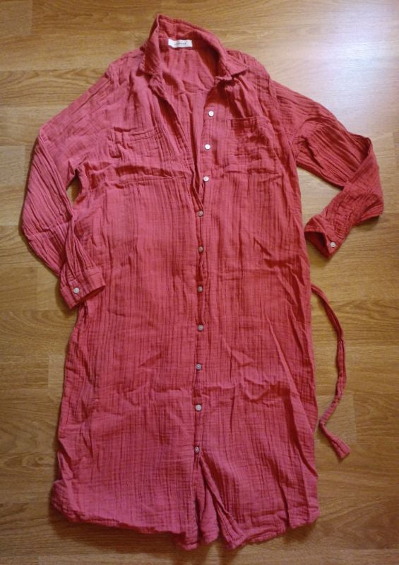 Robe en gaze de coton rose Promod 40