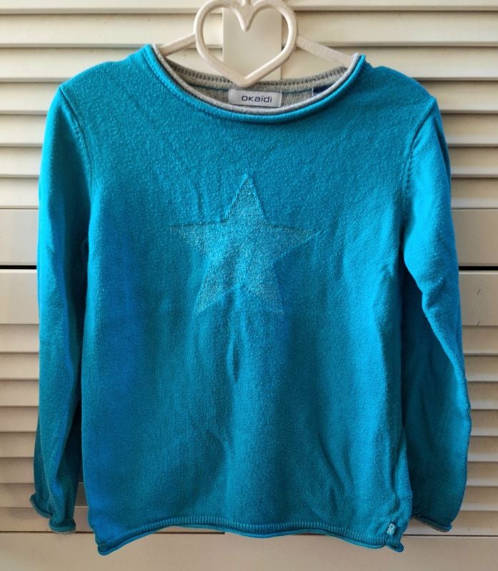 Pull bleu lagon - Okaidi étoile - 6 ans
