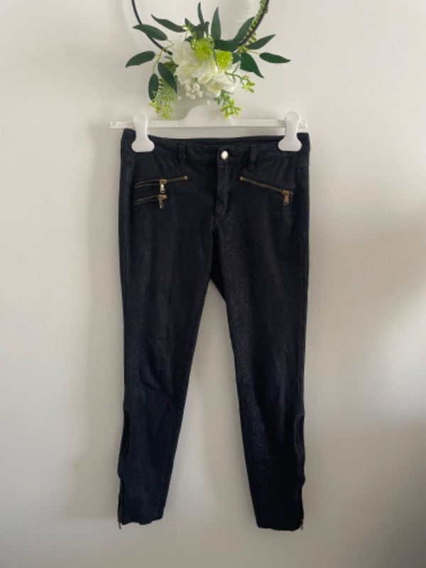 🌸jeans noir motif python zara 34🌸