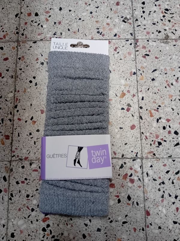 Guêtres femme gris clair Taille unique