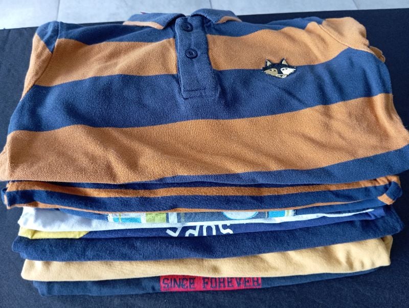Lot de 6 pulls ,polos, garçon 8 ans
