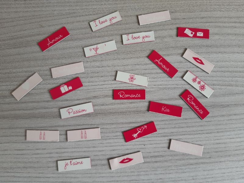 Mini magnets mots doux
