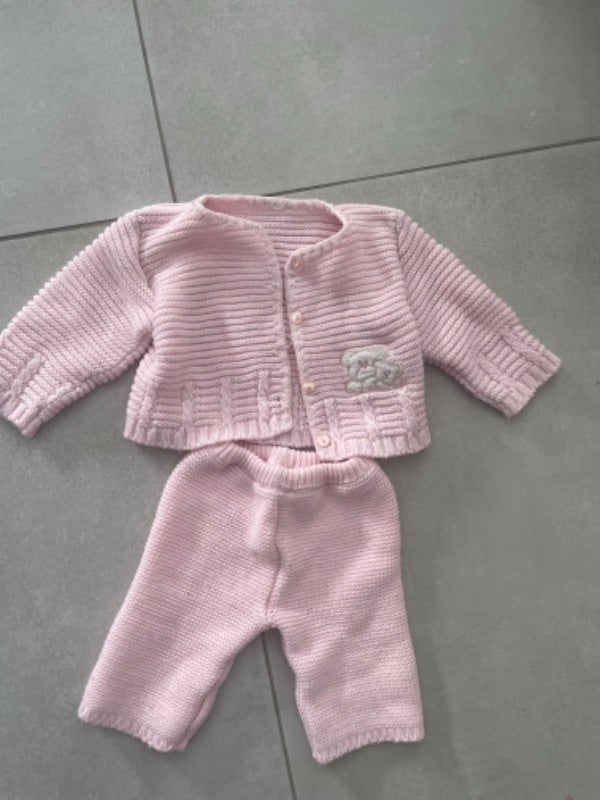 Ensemble tricoté rose