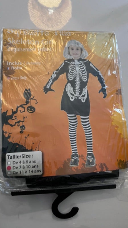 Déguisement fille squelette