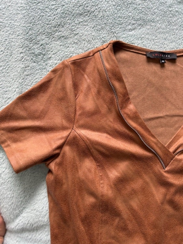 Robe sans manches marron
