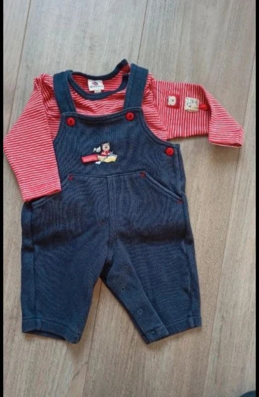 Ensemble salopette ourson 6 mois