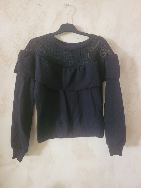 🌼 Pull noir avec résille