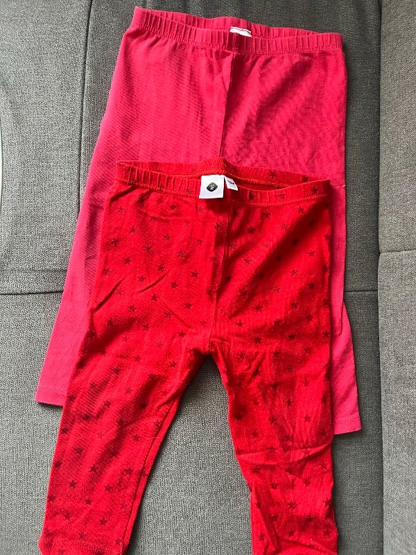 2 leggings 12 mois