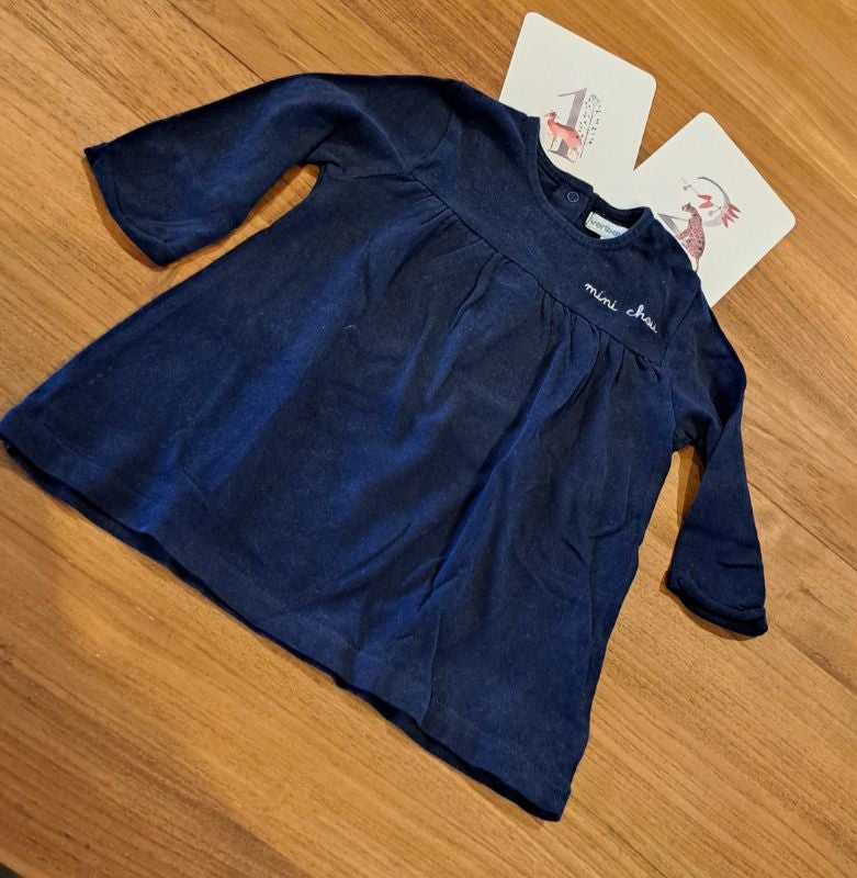 Robe mancheclongue bleu marine _ 12 mois 74 cm _ vertbaudet