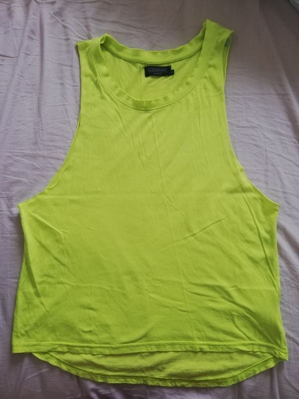 Débardeur sport jaune vert