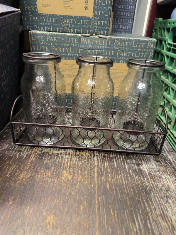 Trio de pots a lait PartyLite