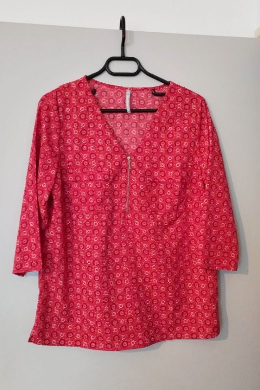 Blouse manche 3/4 rouge