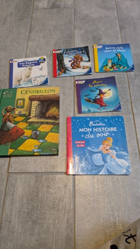 Lot de livres enfants princesse cendrillon noël