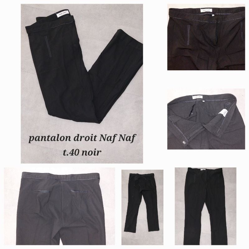 Pantalon droit noir Naf Naf  taille 40