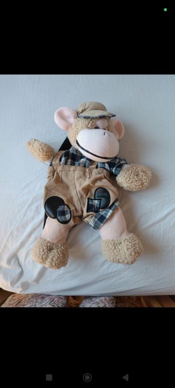 Sac peluche singe